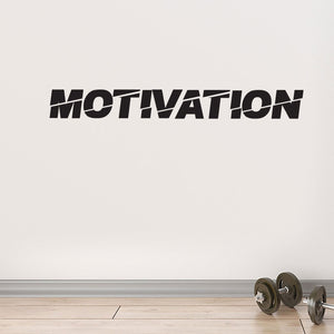 Wall Art Vinyl Decal - Motivation Quote Lettering - 6" x 50" Inspirational Gym Fitness Work Office Quotes - Removable Wall Art Decor Sticker Decals 660078094150