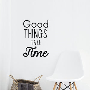 Motivational Positive Quote Wall Art Vinyl Decal - Good Things Take Time - 23" x 16" Inspirational Wall Art Decor - Business Office Positive Quote Sticker Decals 660078114193