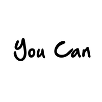 Yes You Can - 20" x 6" - Inspirational Office Home Bedroom Workplace Gym Fitness Living Room Apartment Dorm Room Decor - Motivational Life Quote Sticker