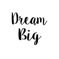 Dream Big Inspirational Quote and Saying - Wall Art Decal - 21" x 23" Decoration Vinyl Sticker - Bedroom Wall Vinyl Decals - Motivational Quote Vinyl Decor - Living Room Wall Decal 660078080375