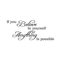 If You Believe in Yourself Anything is Possible - 25" x 11" - Inspirational Quote for Home Bedroom Office Decor 660078084090