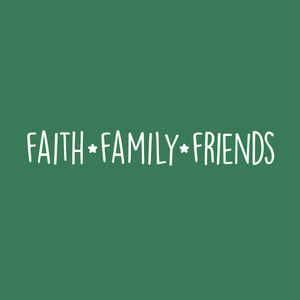 Vinyl Wall Art Decal - Faith Family Friends - 3.5" x 23" - Trendy Inspirational Life Quote For Home Living Room Kitchen Dining Room Decoration Sticker - 660078171561