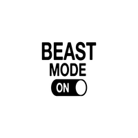 Beast Mode - 22" x 22" - Motivational Gym Wall Decal Quote