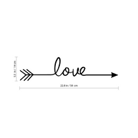 Love Arrow 22.8" x 5.5" Wall Decoration Vinyl Sticker-Black