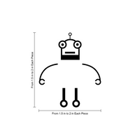 Vinyl Wall Art Decal - Light Switch Robot - 1.5" to 2" Each - Fun Decor for Light Switch Kids Boy Girl Bedroom Decor for Light Switch - Laptop Computer Peel and Stick Sticker Designs