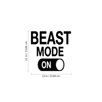 Beast Mode - 22" x 22" - Motivational Gym Wall Decal Quote