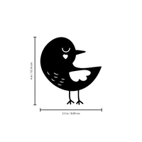 Vinyl Wall Art Decal - Little Bird - 3.5" x 4" - Cute Animal Decor for Light Switch Window Mirror Luggage Car Bumper Laptop Computer Peel and Stick 660078112106