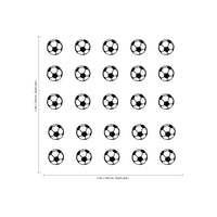 Pack of 25 Soccer Balls - Vinyl Wall Art Decals - 1.5" x 1.5" Each one - Kids Bedroom Sports Vinyl Wall Decal Stickers - Childrens Room Wall Decor for Boys and Girls