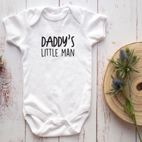 Onesie Organic Baby One Piece Short Sleeve Cute Trendy Minimal Handsome Bodysuit 0-12 Months - Daddy's Little Man