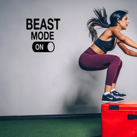 Beast Mode - 22" x 22" - Motivational Gym Wall Decal Quote