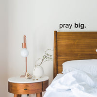 Vinyl Wall Art Decal - Pray Big - 4" x 18" - Religious Decoration Vinyl Sticker - Inspirational Religious Faith Home Bedroom Living Room Entryway Work Office Church Quote Decor 679113510197