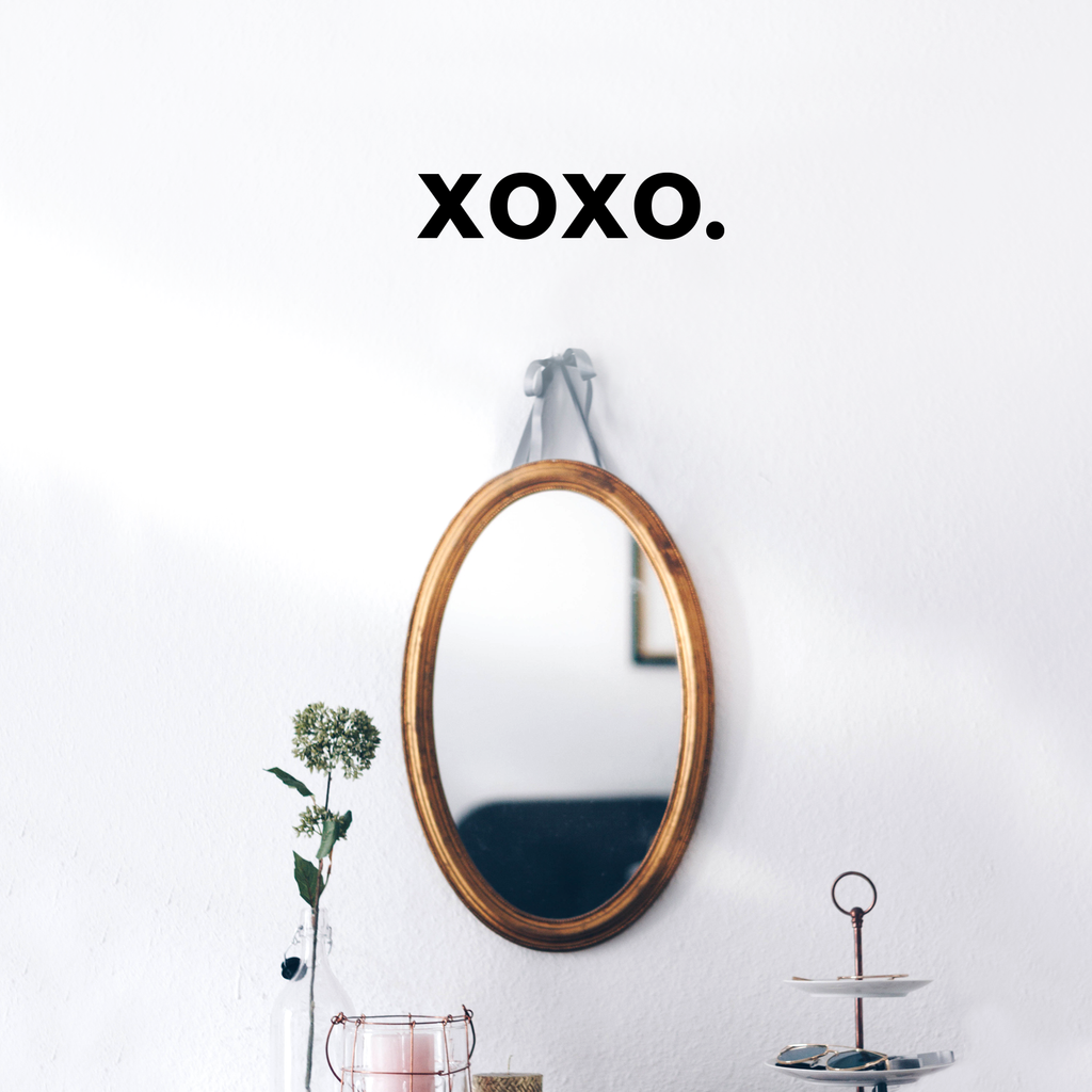 XOXO.- 12" x 2.5" - Cute Vinyl Wall Decal Sticker Art