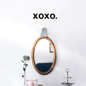 XOXO.- 12" x 2.5" - Cute Vinyl Wall Decal Sticker Art