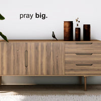 Vinyl Wall Art Decal - Pray Big - 4" x 18" - Religious Decoration Vinyl Sticker - Inspirational Religious Faith Home Bedroom Living Room Entryway Work Office Church Quote Decor 679113510197