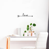 Love Arrow 22.8" x 5.5" Wall Decoration Vinyl Sticker-Black