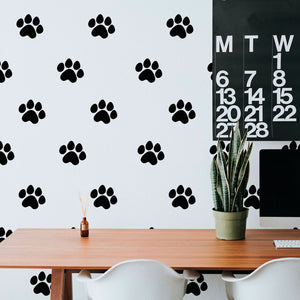 Set of 20 Vinyl Wall Art Decal - Little Puppy Paws Prints Pattern - 4.5" x 5" Each - Cute Vinyl Sticker Adhesives for Home Apartment Bedroom Playroom Nursery - Decals for Unisex" toddlers Teens 660078112519